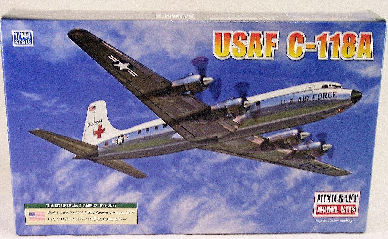 

Minicraft 1/144 US Air Force C-118A Plastic Model