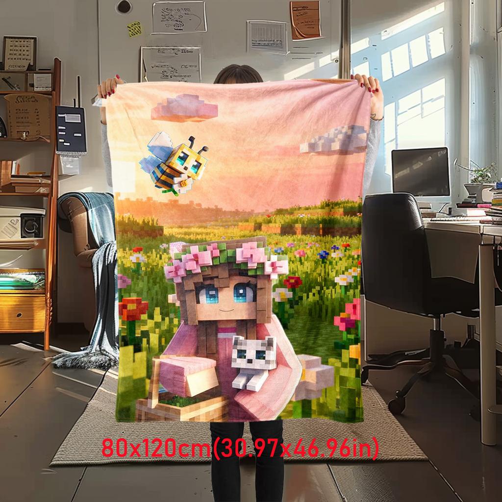 Classic Entertainment Sandbox Xbox Games Minecraft  blanket, home warming, four season bed decoration, sofa cover, flannel throwing blanket K2