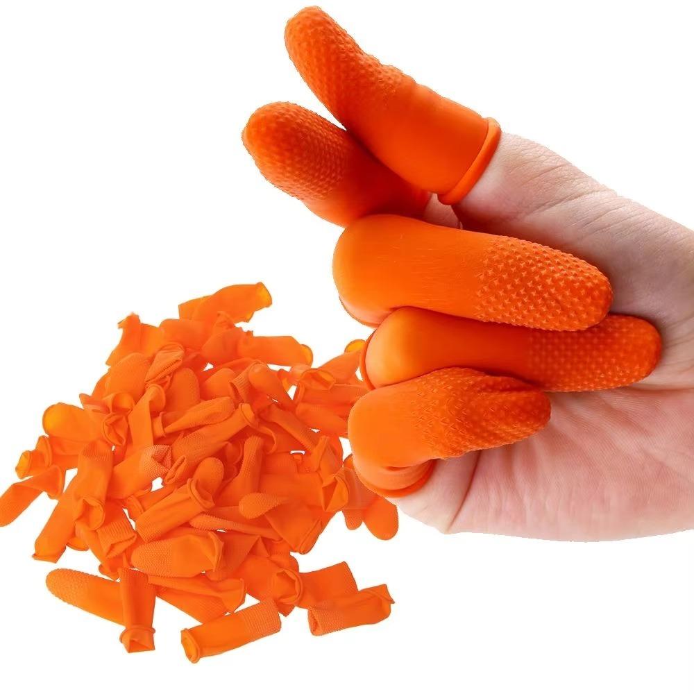 100pcs Anti-Static Latex Finger Cots Wear Resistant Fingertips Protector  Nail Industry