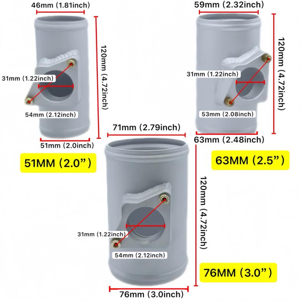 Universal Car Intake Pipe Air Flow Sensor Flange for Toyota