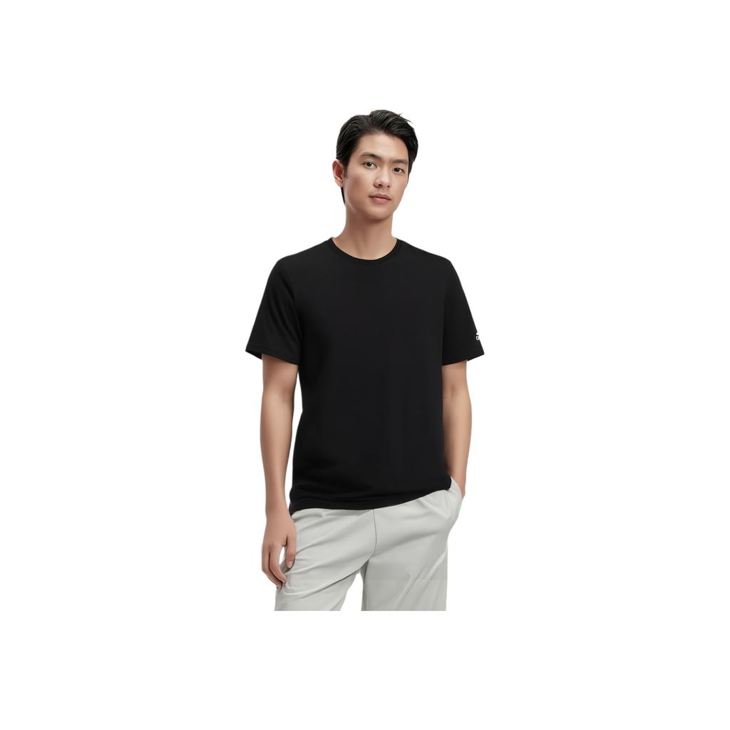 adidas Training Athletics Graphic Knit Crew Neck Fashion Short Sleeve T-Shirt Men Tops Black H44277
