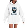 Women's Fashion Casual Long Sleeve Loose  Printed Sweatshirt
