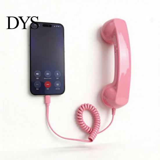 Auricolare per Telefono Fisso Tipo-C Ricevitore Vintage per Cellulare, Auricolare Telefonico Retro Universale Cablato da 3,5 mm, Portatile per Smartphone