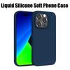 Luxury Solid Color Liquid Silicone Soft Phone Case For iPhone 16 Pro Max 11 13 12 14 15 Pro Max Shockproof Protection Back Cover