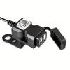 1pcs Motocycle Dual USB Charger Adapter Rearview Mirror Waterproof Power Supply Socket for IPhone Samsung Huawei
