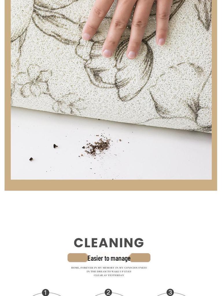 Modern Minimalist Anti-Slip Bathroom Silk Ring Mat - Cuttable, Dirt-Resistant, Hollow Drain Foot Pad