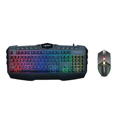 Neue kabelgebundene Maus-Tastatur-Kombination mit farbiger Leuchtanzeige, 3-stufig, 1600 DPI, 125 Hz, ergonomische Büro-Maus