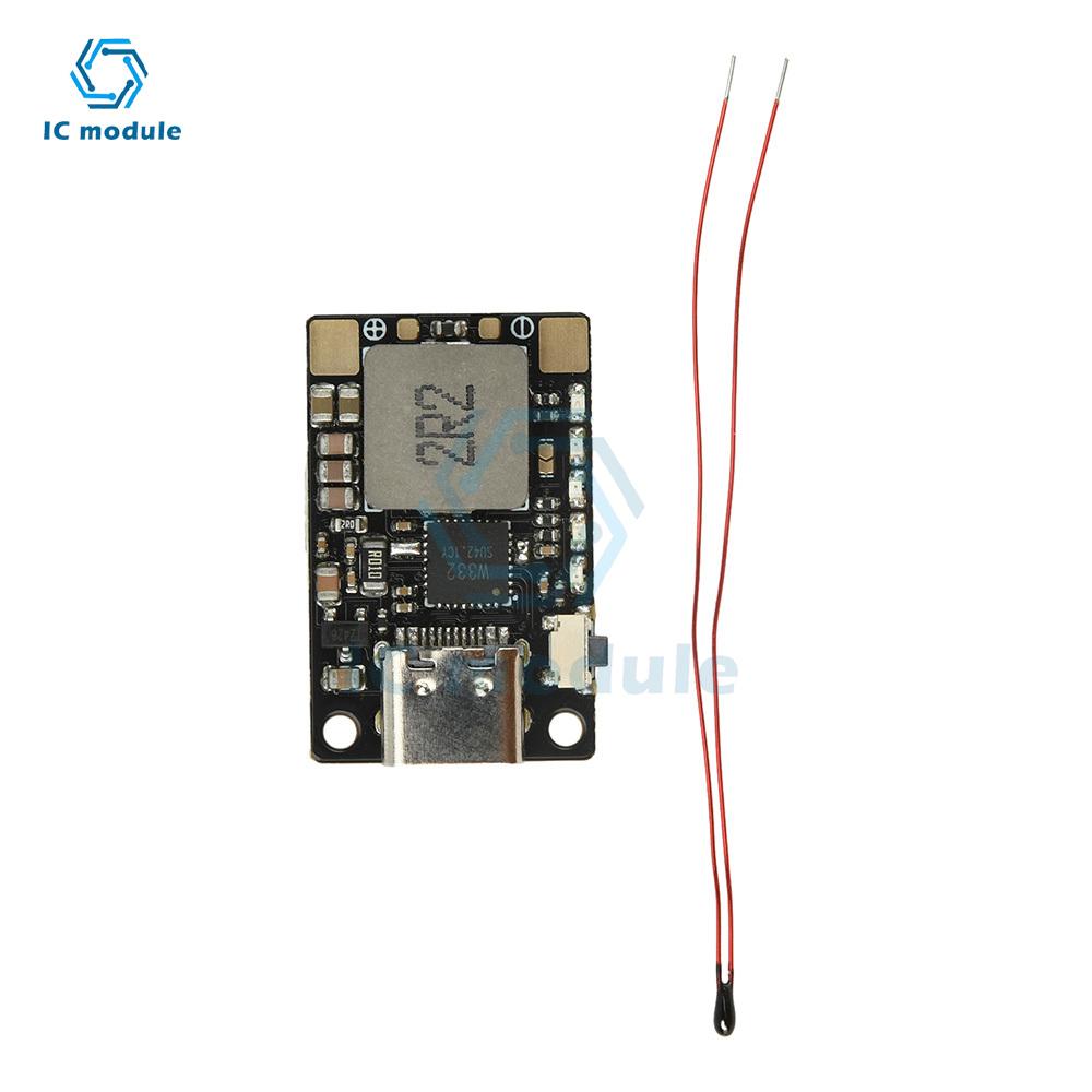 18W 3.7V Lithium Battery Fast Charging Module Boost-Type Balanced Charge/Discharge with Type-C Interface for Power Banks/Drones