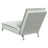 Massage Chaise Lounge with Neck Roll Light Grey Velvet