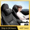 Hub Caps 1Pcs Car Seat Headrest Neck Pillows Lumbar Support Car Accessories For Toyota Yaris Corolla Prius Auris CHR Land Cruise