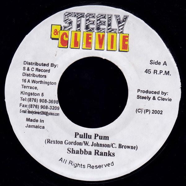 7inch Record SHABBA RANKS - Pullu Pum NONE Steely & Clevie 2002 Jamaica Reggae, Ska & Dub Used