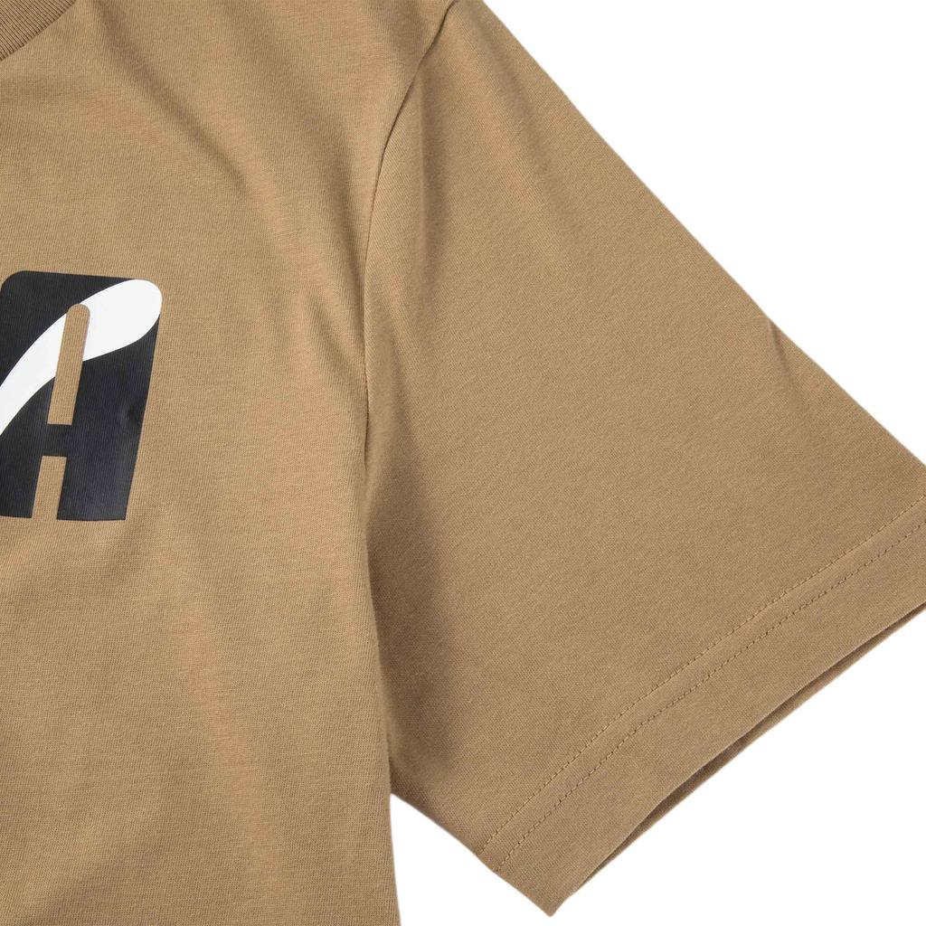 Puma Graphics  Wording Casual Printed Soft Skin-Friendly Short Sleeve T-Shirt Men Tops Dark-Camel 686373-85