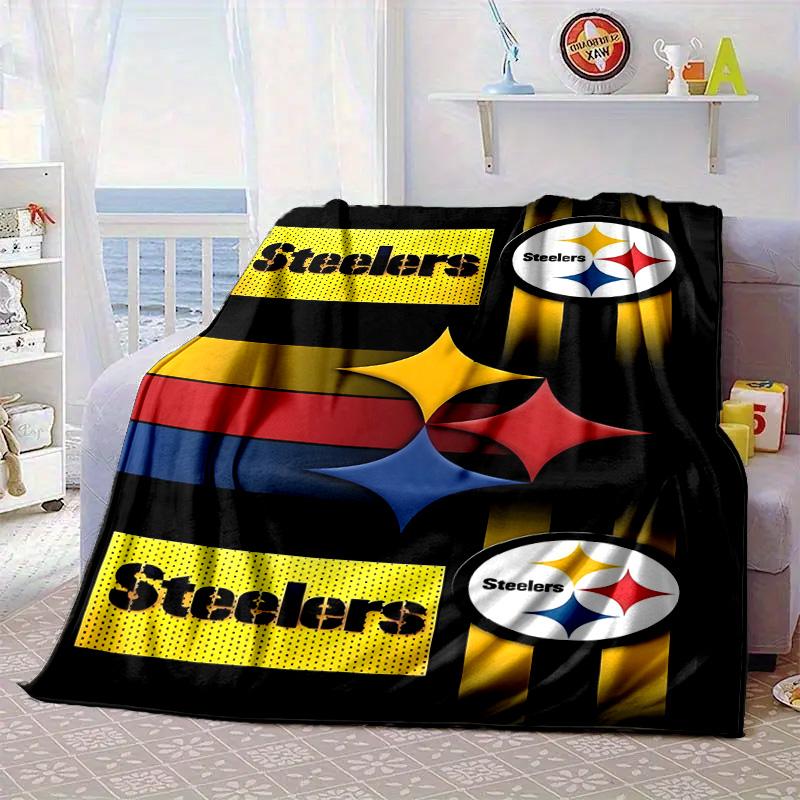 Pittsburgh Steelers Portable Blanket/Soft Blanket Bedding Blanket Suitable for Travel Camping Living Rooms Offices Sofas Fan Gifts