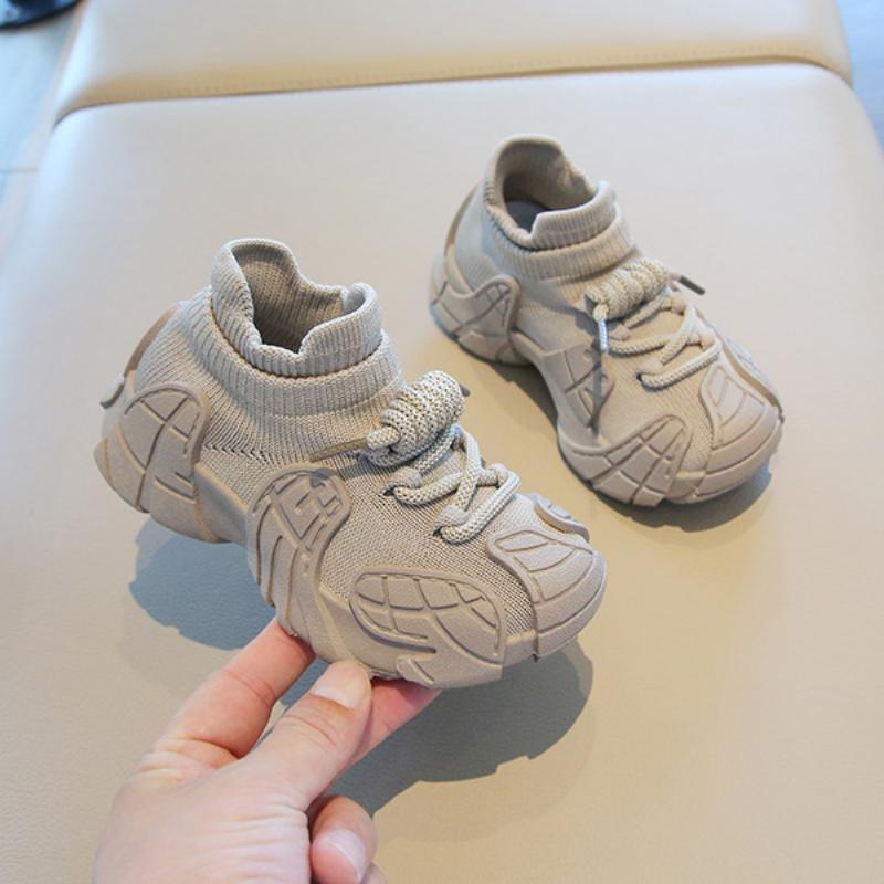 Children's sports shoes, spring and autumn boys' casual shoes, mesh shoes, fly woven girls' socks shoes, baby white shoes