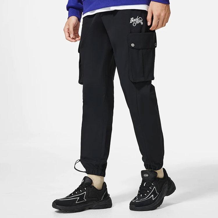 Li-Ning BADFIVE Fashion Cargo Pants 'Black' Men's AYKS571-2