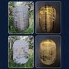 Oriental Style Waterproof Chinese Style Lantern LED Light Nylon Cloth LED Light Lantern Solar Powered Hanging Lamp Home Decor
