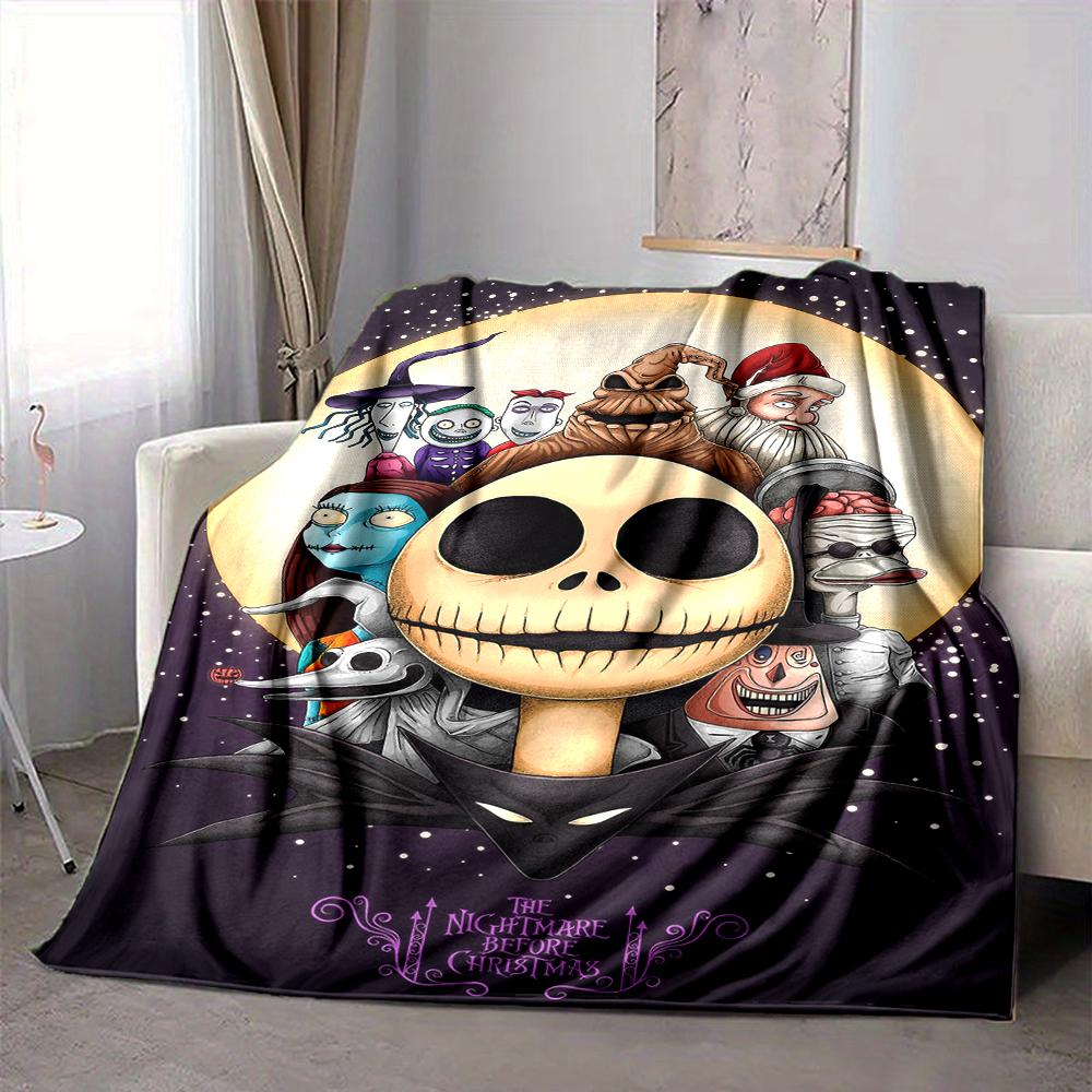 1Pc Nightmare Before Christmas Blanket Soft And Comfortable Casual Warm Camping Travel Christmas Halloween Xmas Gift M924520