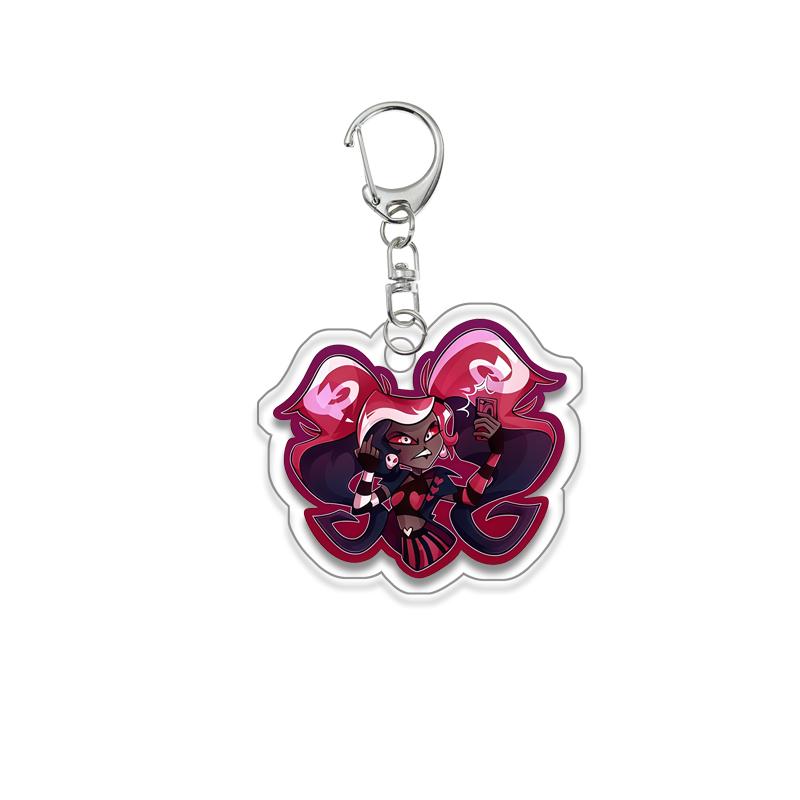 Anime for Hazbin Hotel Angel Dust Alastor Husk Charlie Morningstar Vaggie Acrylic Keychain Backpack Pendant Key Ring Decoration
