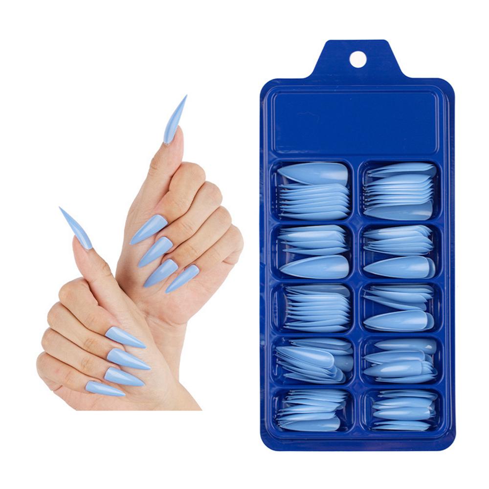24/100Pcs Candy Color False Nail Tips Full Cover Matte Acrylic Ballerina Fake Nails Tip DIY Beauty Manicure Extension Tools