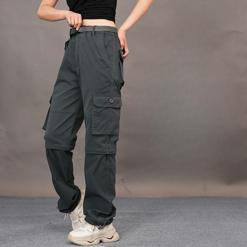 Outdoor Schnelltrocknende Hosen, Sommer Dünne Funktionale Overalls, Damen Multi-Taschen Abnehmbare Hosen