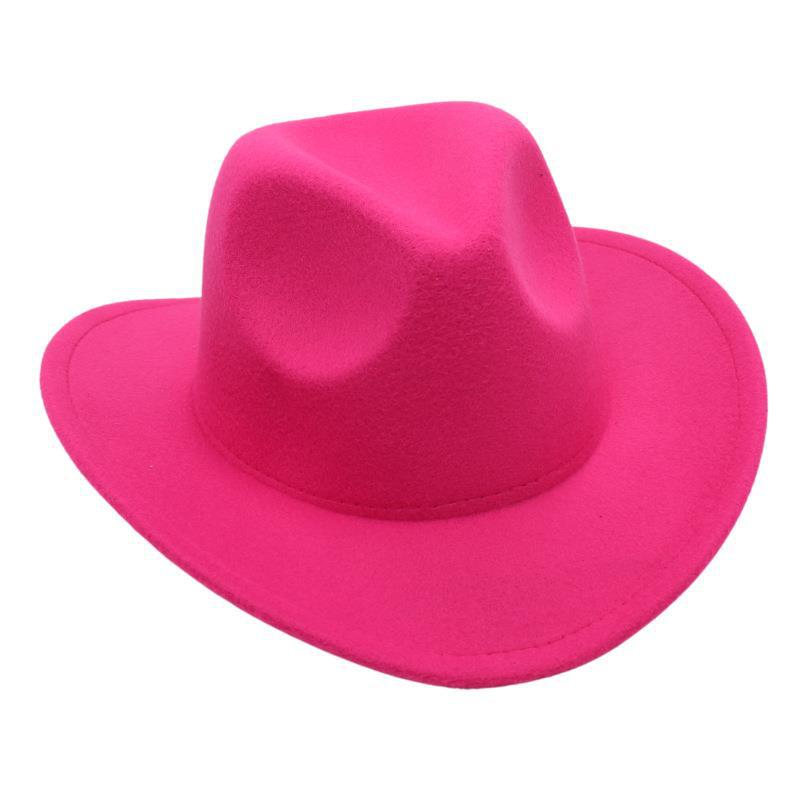 Simple Children'S Top Hat Bare Cowboy Hat Performance Jazz Hat Children'S Felt Hat Dance Troupe Wool Hat