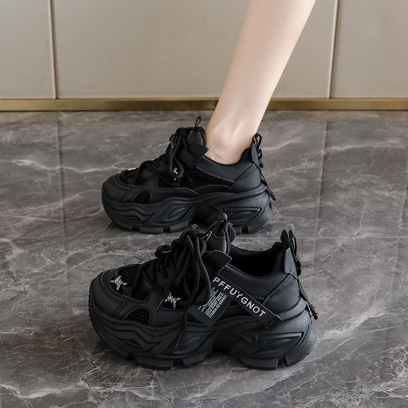 Fashion Four Seasons Boutique Mesh Platform Daddy Shoes Versatile Comfortable Women's Sneakers