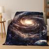 Universe Milky Way Space Stars Galaxy Earth Flannel Blanket Soft Warm Throw Blanket for Bedroom Living Room Bed Travel Camping