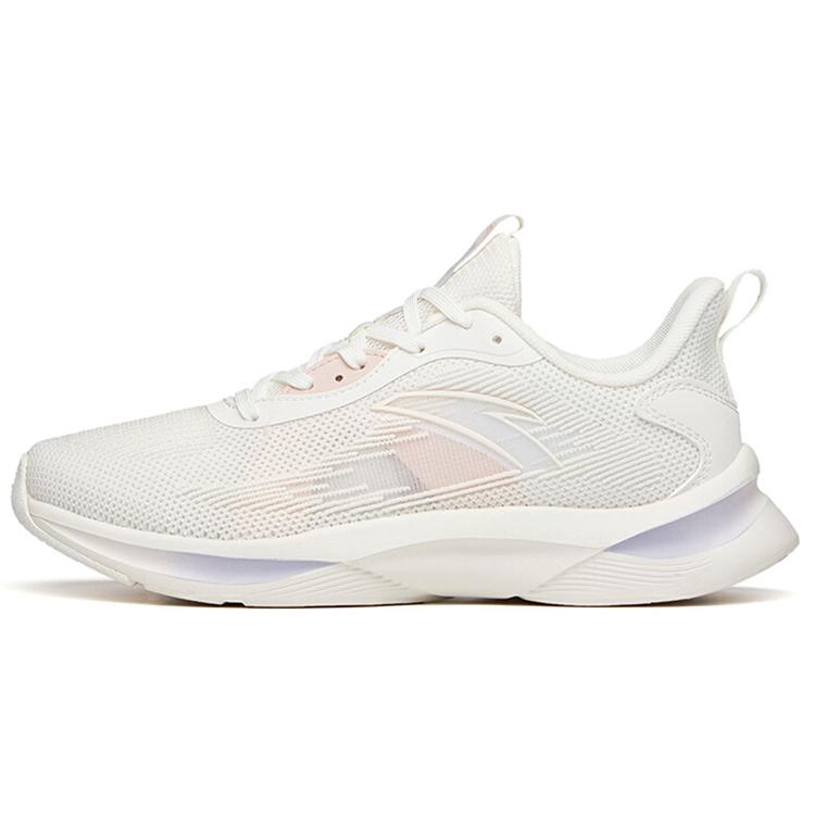 New Anta Running Collection Anti Slip Wear Resistant Low Top Running Shoes Women's White 122125585S-2