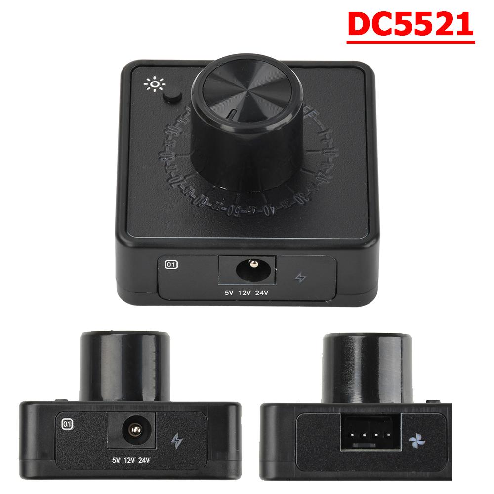 

PWM 4-контактний регулятор швидкості вентилятора PWM Контролер ШІМ DC 5V 12V 24V Тип інтерфейсу Type-C/DC5521 для охолоджувальних вентиляторів
