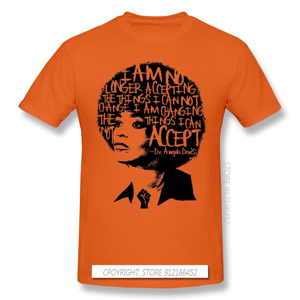 ANGELA DAVIS LO DIJO MEJOR Camisetas Negras de Manga Corta Novedad para Hombre Black Lives Matter Anonymous Ropa de George Floyd