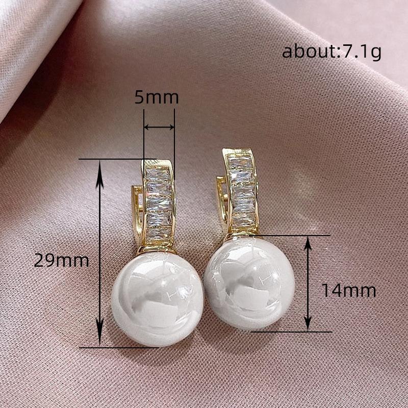 Earrings, Pink Pearl Earrings, Women'S Niche Design Ear Buckles, Light Luxury French Earrings