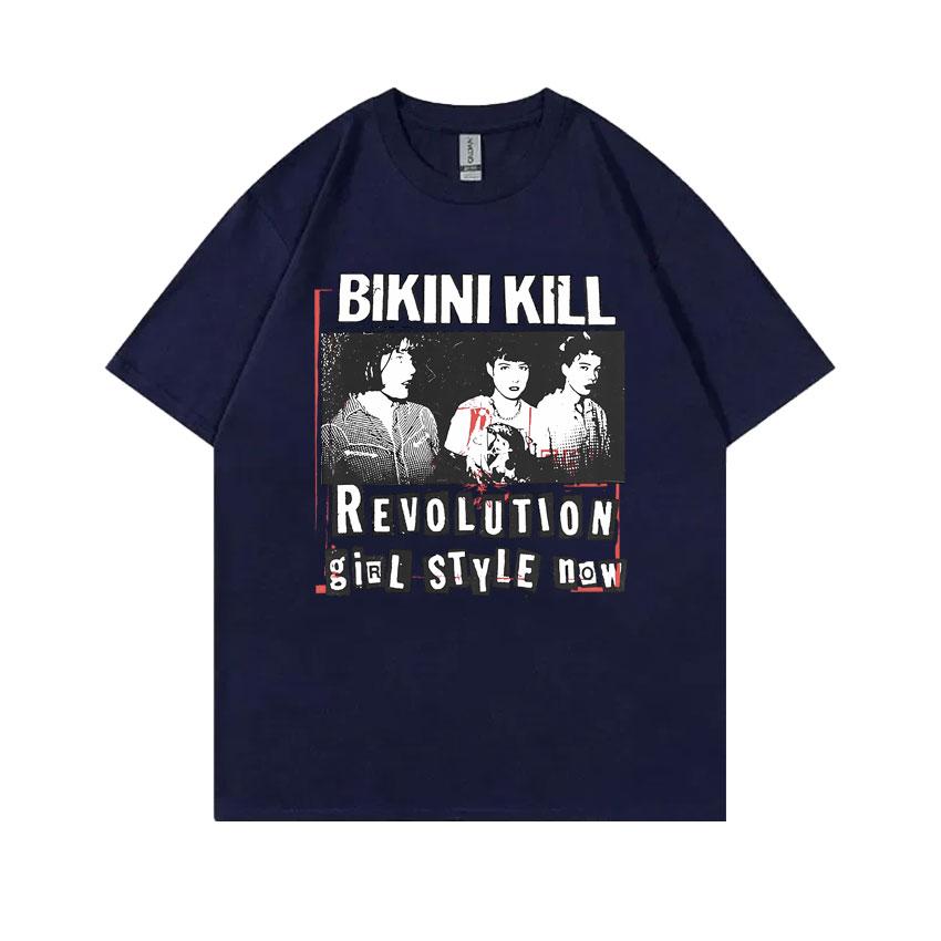 Rock Punk Band Bikini Kill Revolution Girl T-Shirt Feminist Riot Grrrl Kathleen Hanna T-Shirt Männer Frauen Vintage Übergroßes T-Shirt