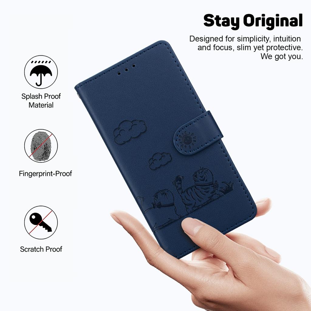 For Xiaomi Redmi A5 NFC (EU) (173.45mm) Case RFID Blocking Kitten Pattern TPU + PU Leather Phone Cover