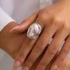 Ingemark Kreative Unregelmäßige Barock Imitation Perle Verstellbare Ringe Damen Elegant Geometrischer Ring Wed Braut Ästhetischer Schmuck