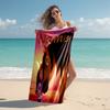 Asciugamano da spiaggia personalizzato con motivo Spirit Riding Free - morbido, assorbente, ad asciugatura rapida, perfetto per nuoto, campeggio e bagni