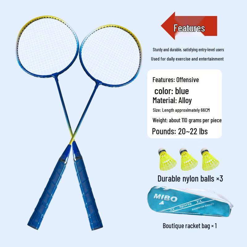 WEZHO Carbon Alloy Badminton Racket Set