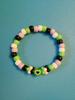 Радужный браслет Kandi Pride Ручной работы из бусин Эластичный браслет для фестиваля и вечеринки