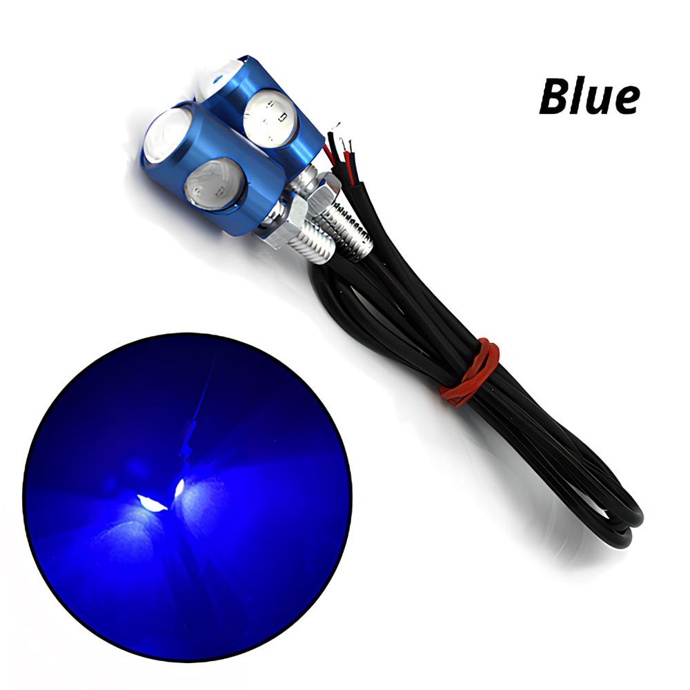 2Pcs LED Motorcycle Brake Lamps Car License Plate Bolt Tail Rear Light Fog Bulbs Turn Signal Side Indicators Decoration Bright