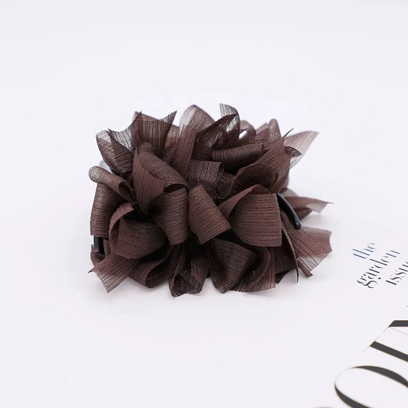 Diamond Flower Hair Claw Clip - Elegant Updo Accessory for Women