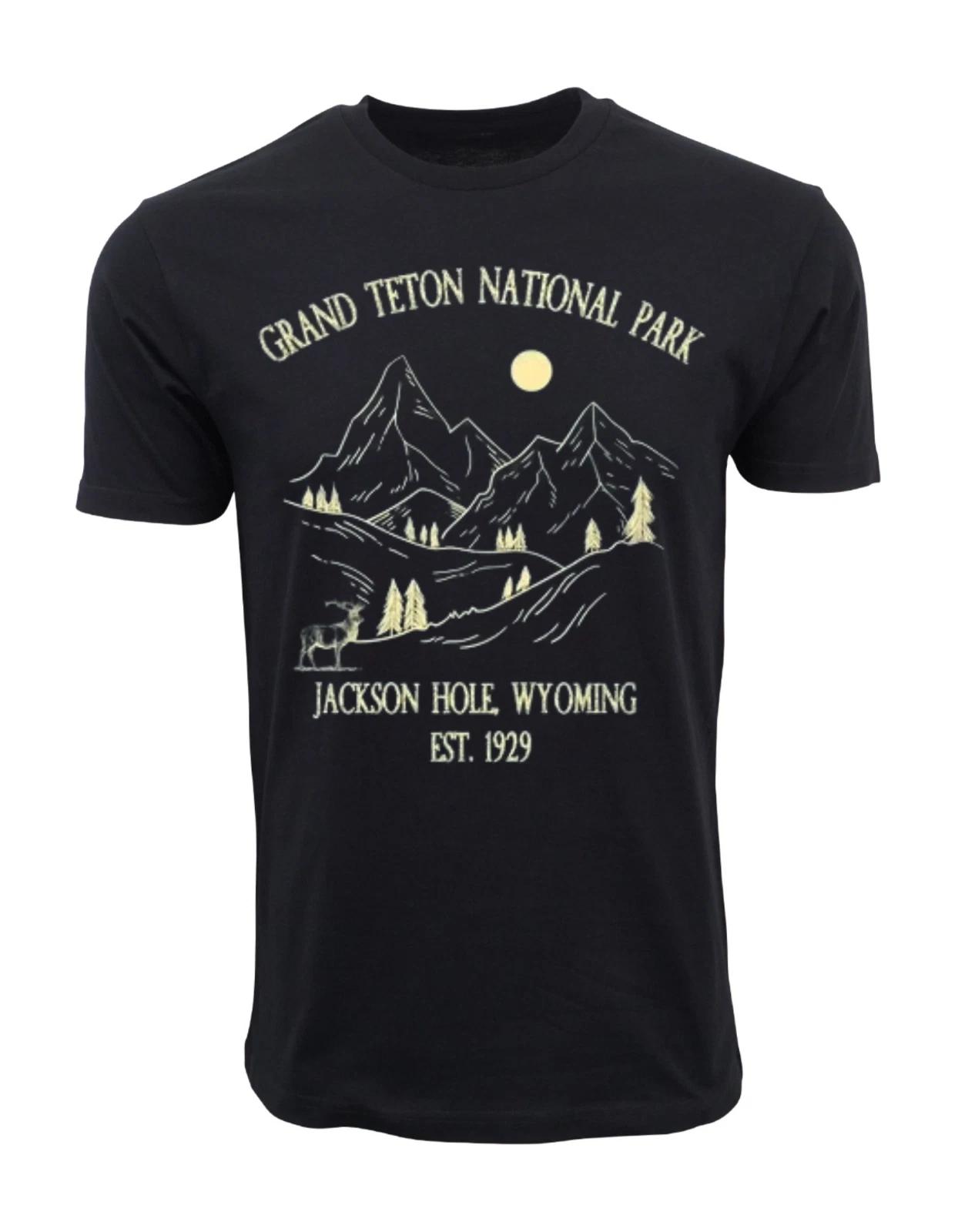 Men s Casual Graphic GRAND TETON NATIONAL PARK MENS T SHIRT T-Shirt M