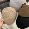 Women Vintage Cotton Linen Beret Hat Solid Color Hip Hop Forward Sunshade Hats Ins Korean Girl Artist Painter Visor Caps