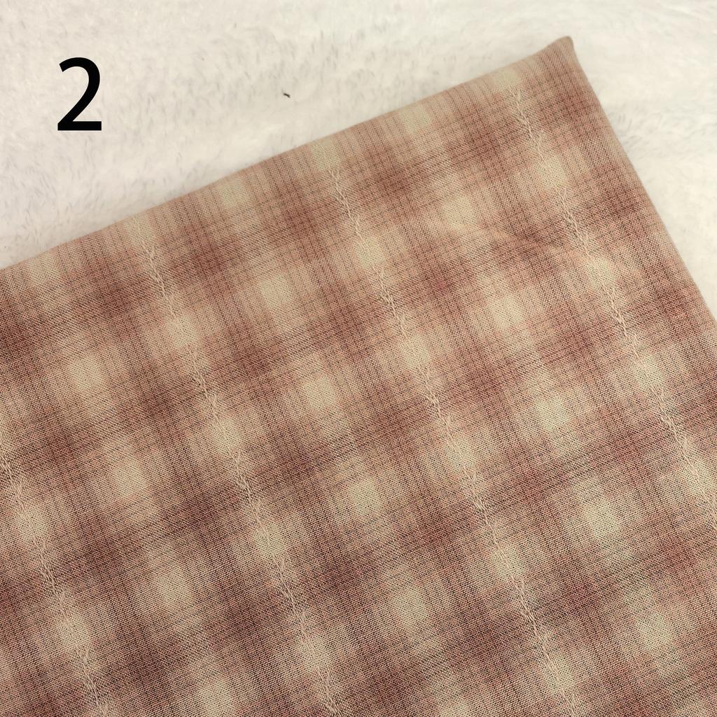 Bargain price Japanese Yarn-dyed Fabric DIY Handmade Bag Doll Quilting Craft Patchwork Fabric 100% Cotton Sewing Cloth 50*70CM