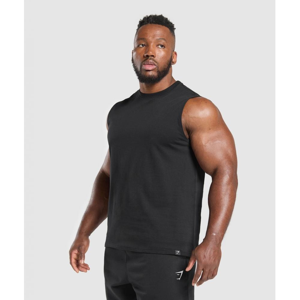 Gymshark Camiseta de tirantes Everyday, paquete de 2, blanco y negro, A2b5e, Wb86