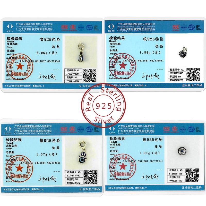 Blue Copper Charms Beads Rotating Demon Eye Palm Moon Starry Sky Charms Fit Original Pendant Bracelet Women Jewelry