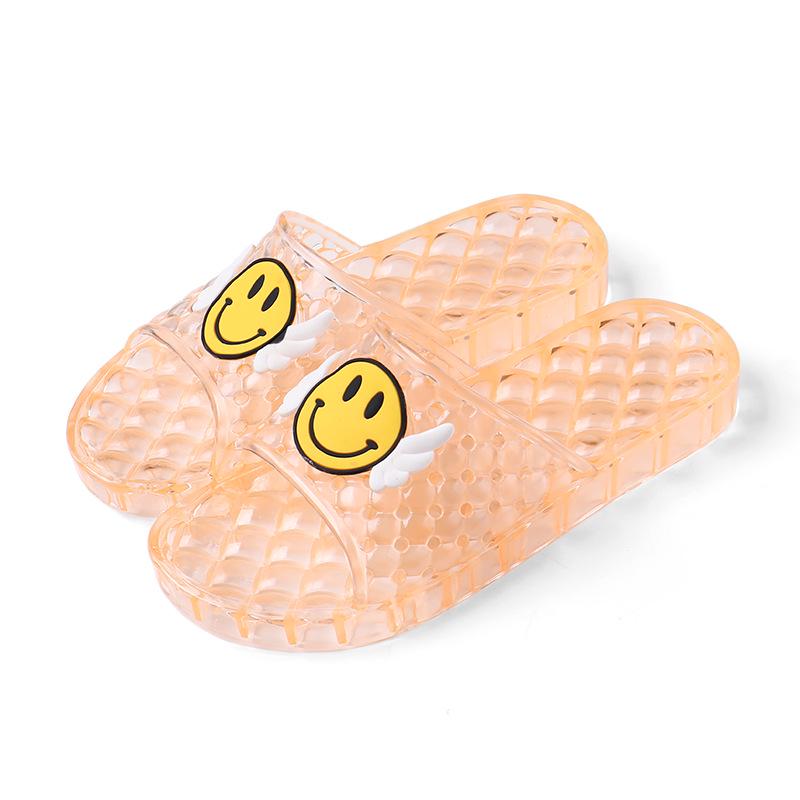 Women's Non-Slip Crystal Clear Mid-Heel Slippers - Comfortable & Foot-Friendly for Bathing & Home Use