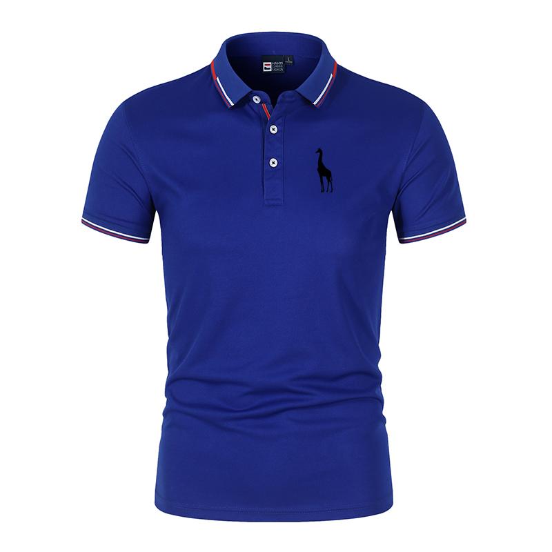 Printed 35% Cotton Men's Casual Solid Color Slim Fit Men's Polo Shirt New Summer Fashion Lapel Polo Shirt for Men
