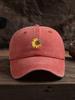 Sunflower Embroidered Denim Baseball Cap For Adults Casual Boho Style