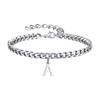 Fashion 26-Letter Frosted Chain Anklet – Trendy, Simple Jewelry Gift