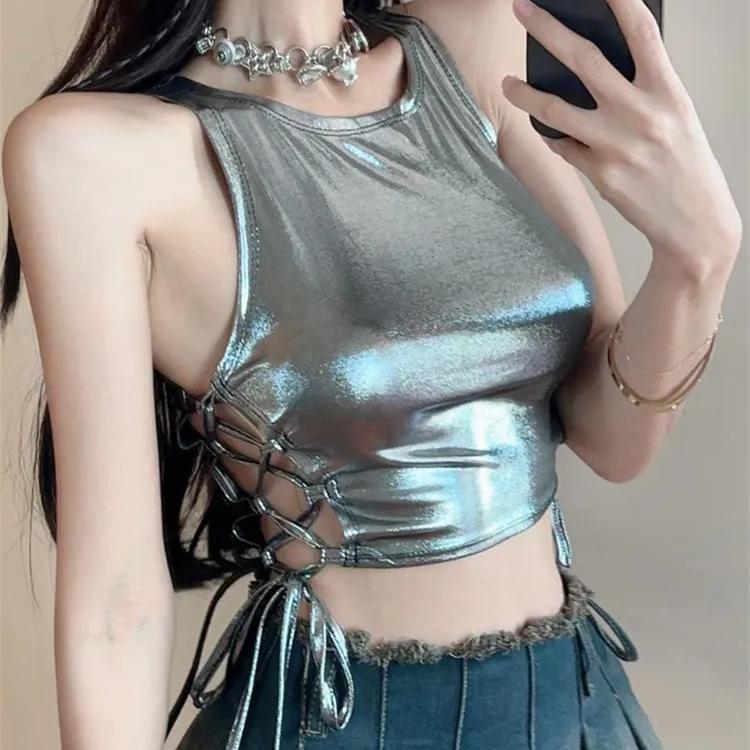 Women's Fashion Sexy Side Tie Slim Sleeveless Tube Top