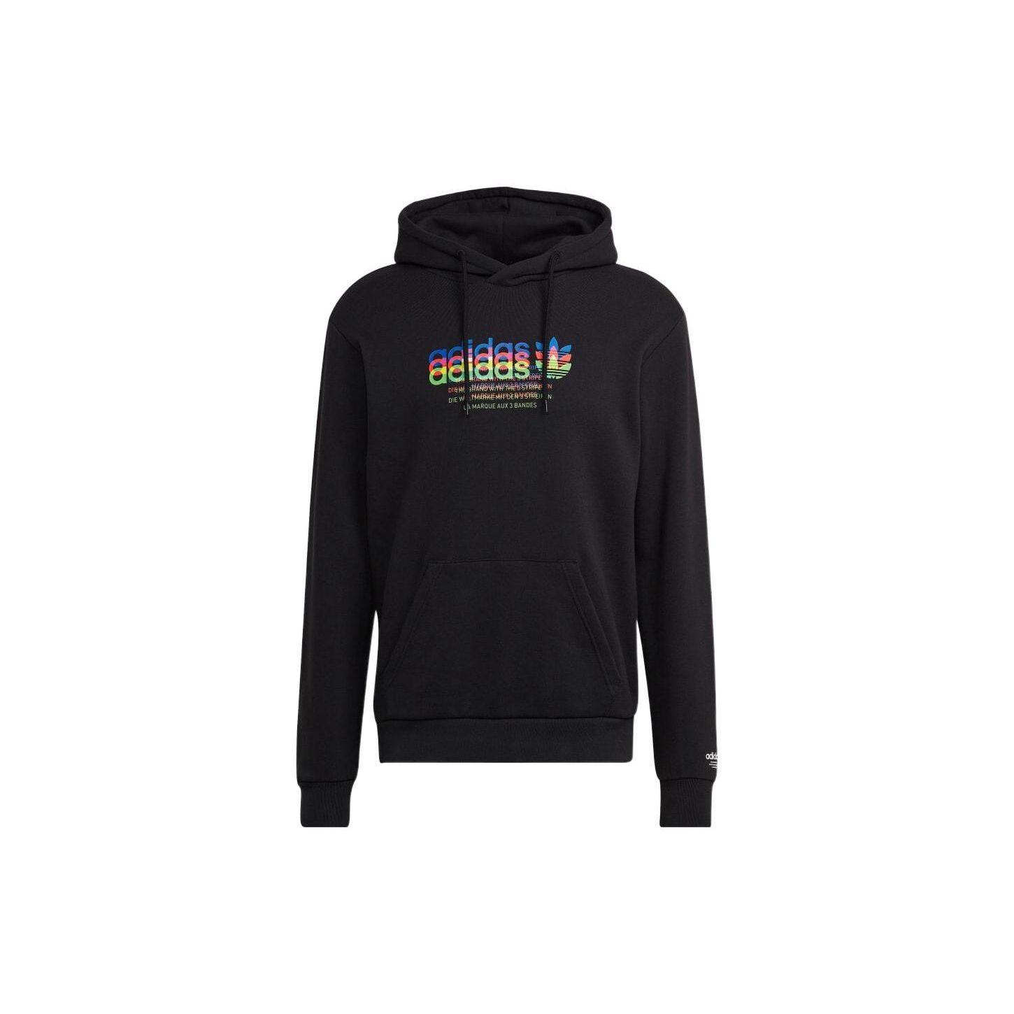 

Мужская толстовка с капюшоном Adidas Originals с принтом логотипа, черная HK5150
